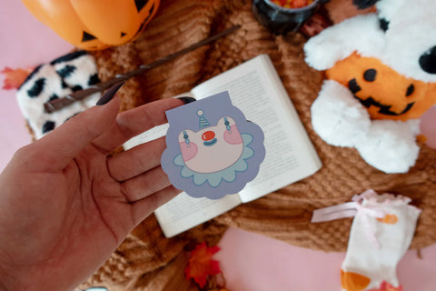 Clowin Around Frog Magnetic Bookmark