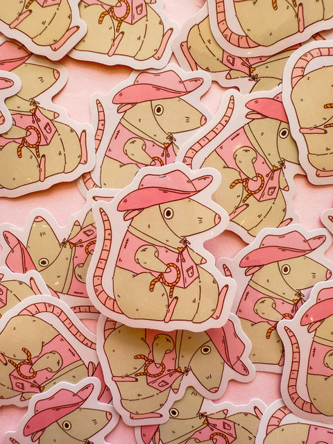 Cowboy Rat Sticker