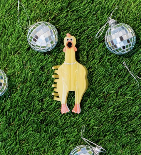 Rubber Chicken Hair Claw