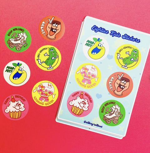 Eighties Stickers - PearFect to Keep Rolling