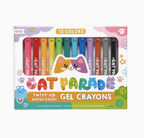 Cat Parade Gel Crayons - Set of 12