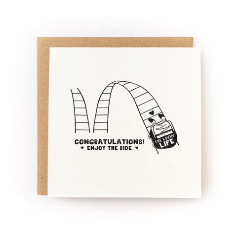 Enjoy the Ride Wedding Letterpress Card