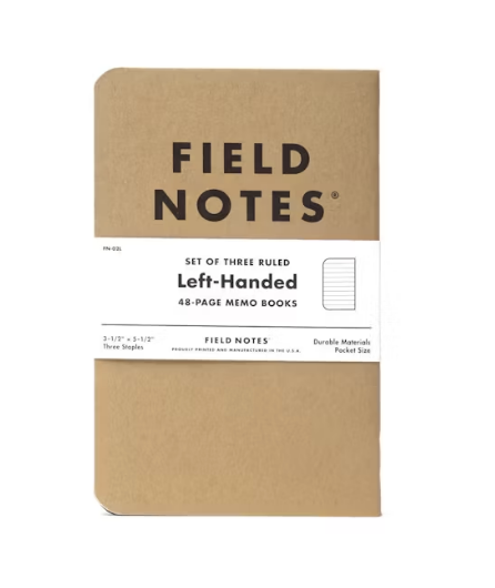 Original Kraft Left Handed Notebook 3-Pack