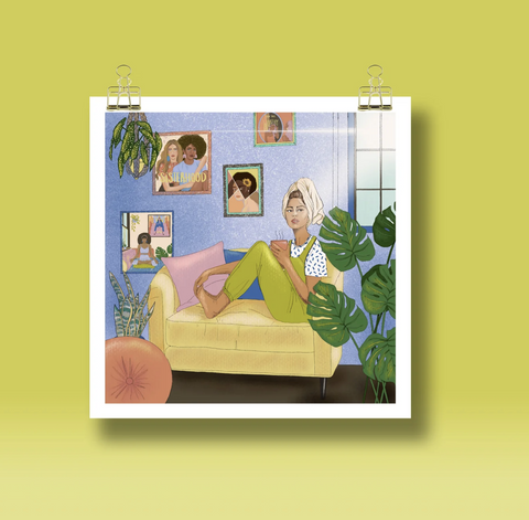 Self Care - 8x8 - art print
