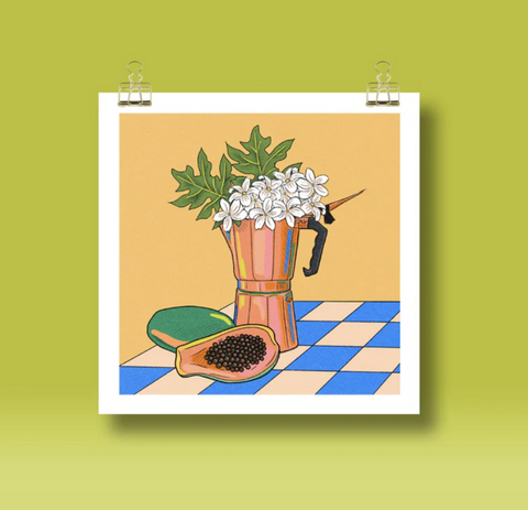 Cafetera - 8x8 - art print