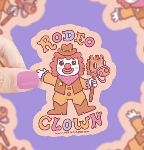 Rodeo Clown Vinyl Sticker