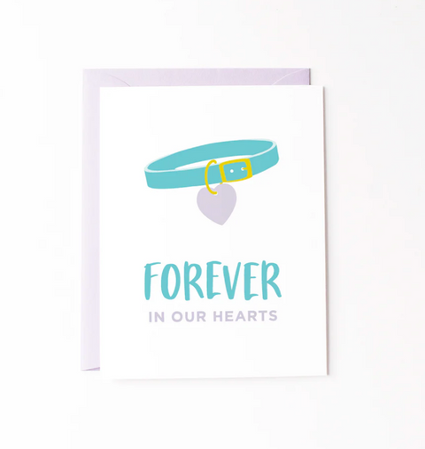 In Our Hearts Pet Sympathy Card