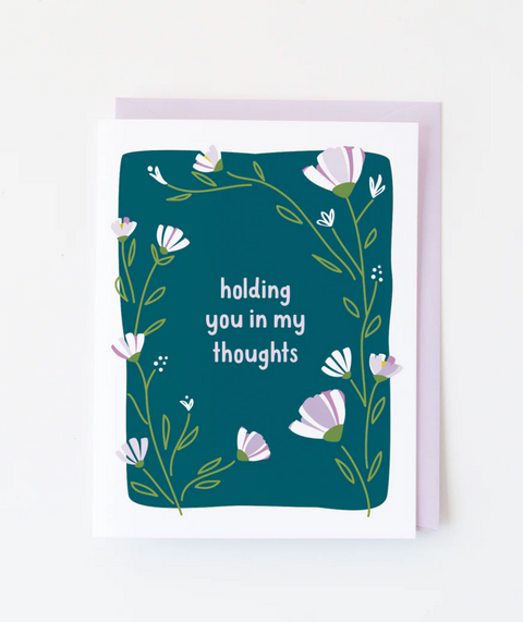 Holding You Floral sympathy Card