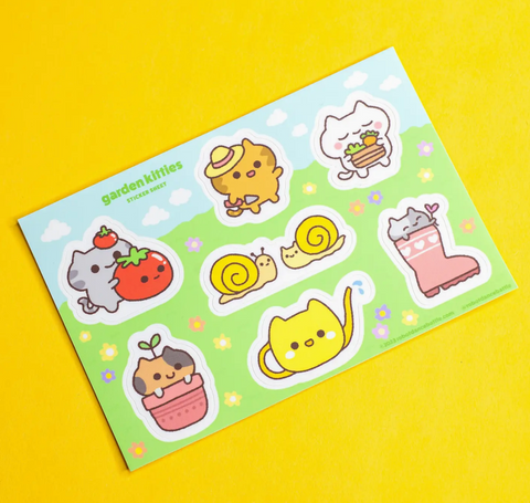 Garden Cats Sticker Sheet