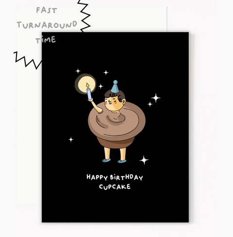 Happy Birthday Cupcake Greeting Card