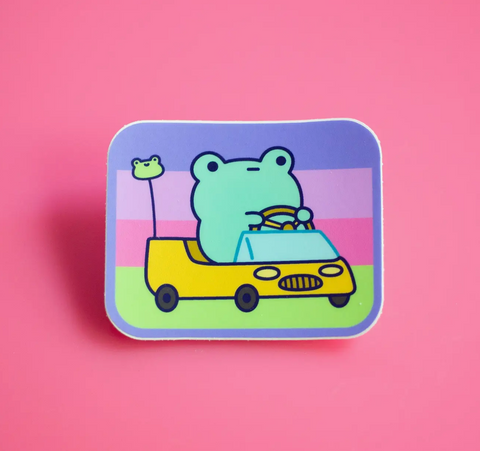 Car Frog Sticker