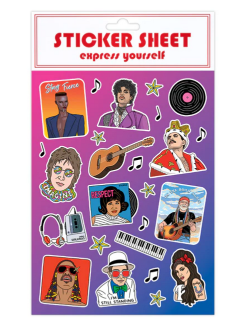Sticker Sheet - Retro Music Icons