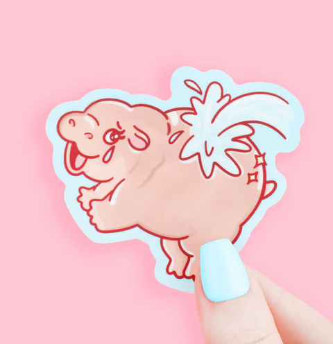 Crybaby Hippo Vinyl Sticker