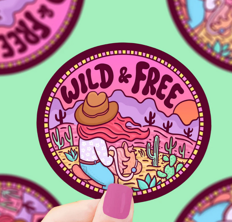 Wild and Free Vinyl Sticker