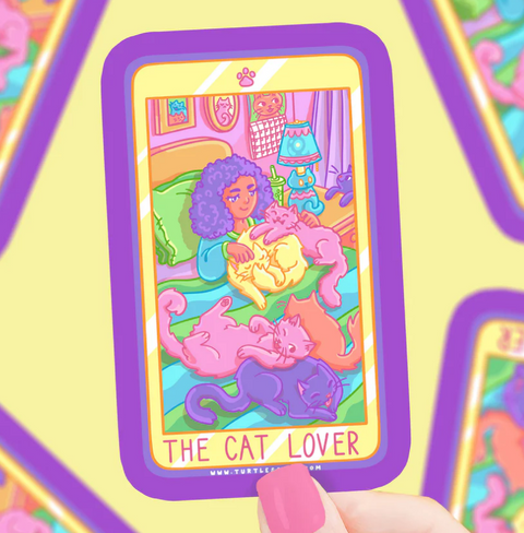 The Cat Lover Tarot Vinyl Sticker