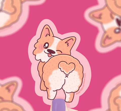 Corgi Butt Vinyl Sticker