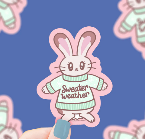 Sweater Weather Bunny Vinyl Sticker