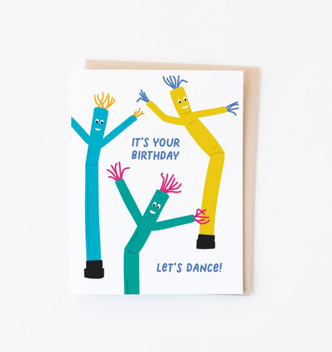Inflatable Air Dancer Birthday Card