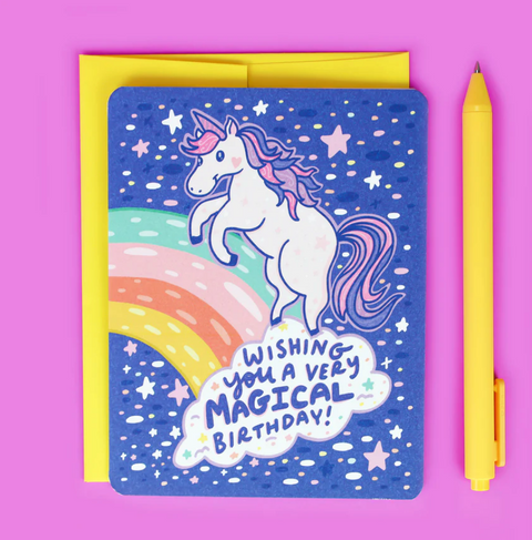 Magical Birthday Unicorn Greeting Card