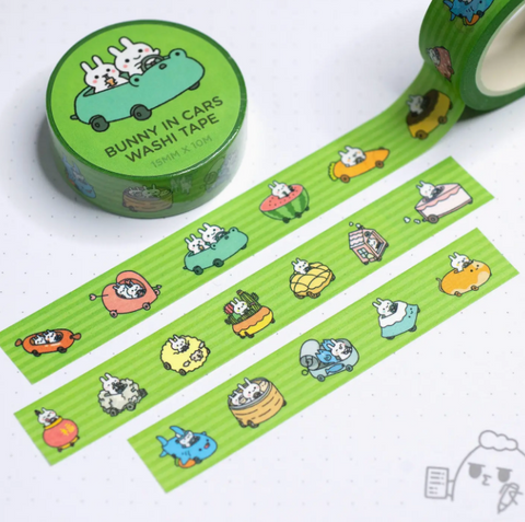 Bunny Cars Washi Tape
