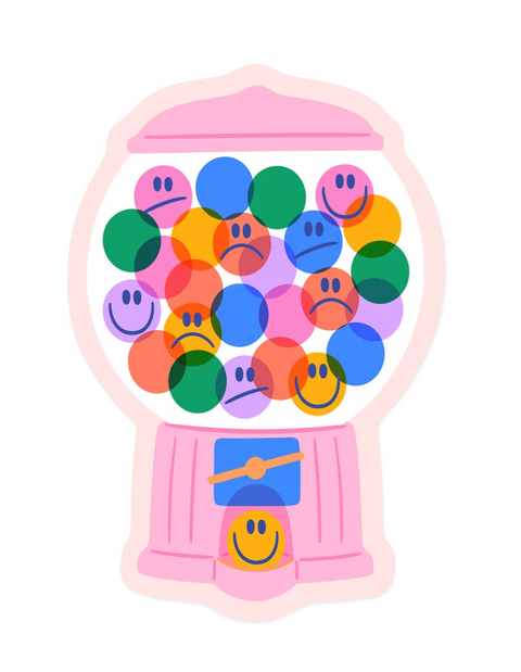 Emotional Gumball Machine Sticker
