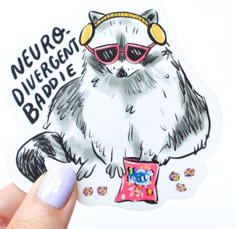 Neurodivergent Baddie Vinyl Sticker