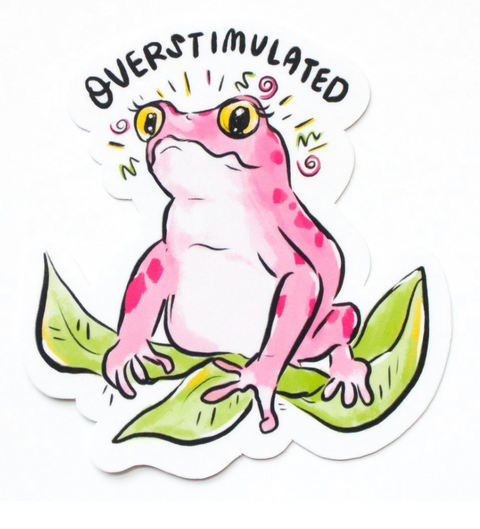 Overstimulated Froggo Vinyl Sticker
