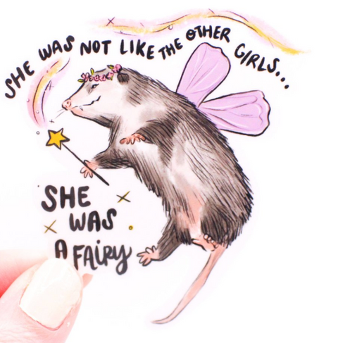 Fairy Possum Vinyl Sticker