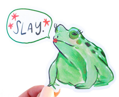 Slay Frog Vinyl Sticker