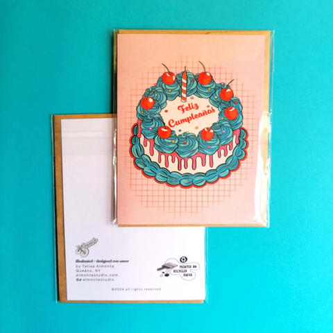 Feliz Cumpleaños Cake Card
