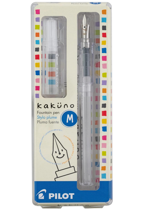 Pilot Kakuno Fountain Pen, Clear - Medium Nib