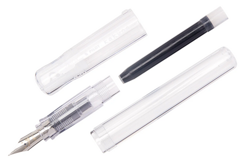 Pilot Kakuno Fountain Pen, Clear - Medium Nib