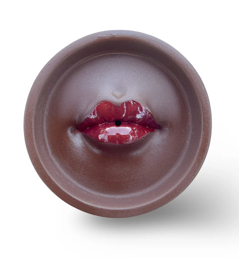 Lips Concrete Incense Burner - Espresso
