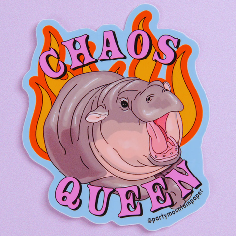 Chaos Queen Hippo Sticker