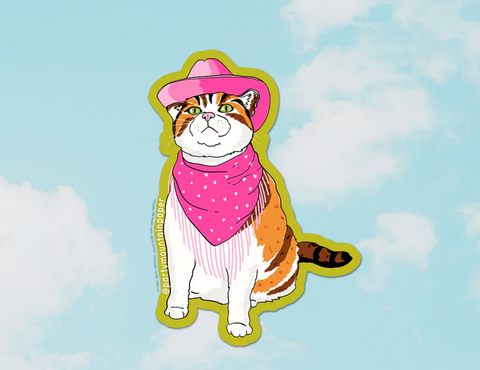 Cowboy Cat Sticker