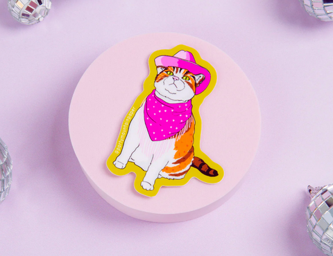 Cowboy Cat Sticker