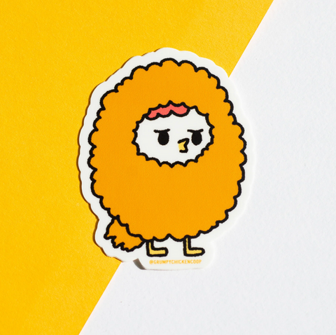 "Fried" Grumpy Chicken Sticker