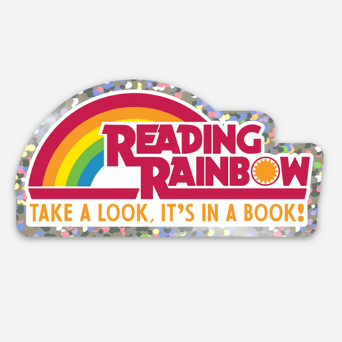 Reading Rainbow Glitter Sticker