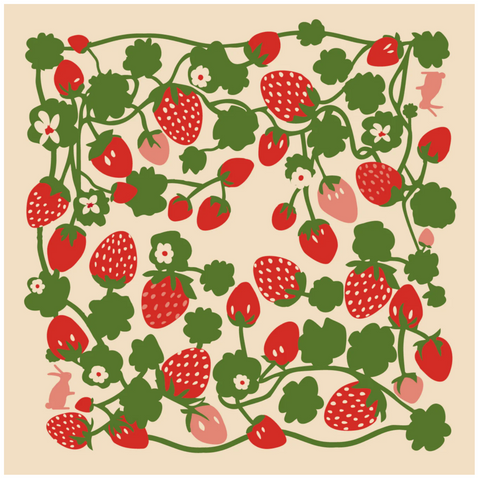 Bandana - Strawberry Garden