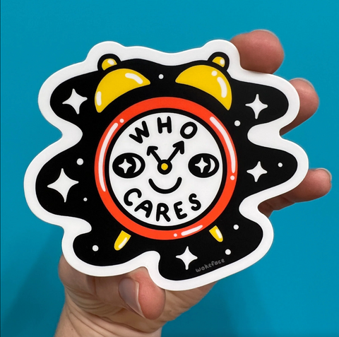 Who Cares Clock Sticker