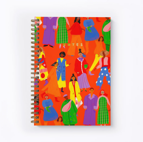 City Folk - Large Spiral Notebook