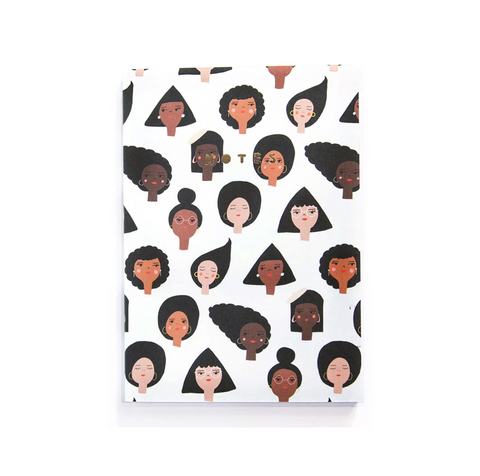 Geometric Girls Small Notebook