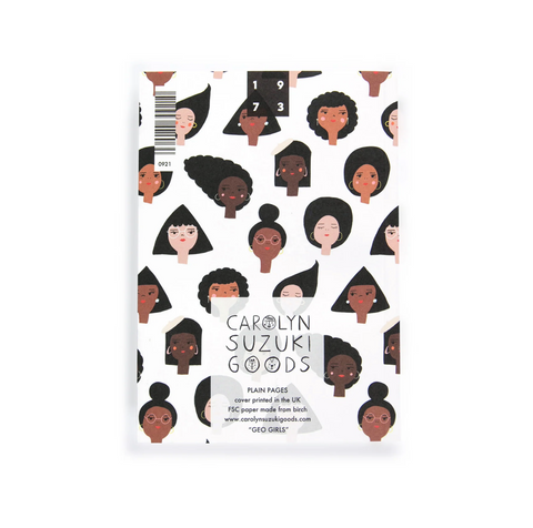 Geometric Girls Small Notebook