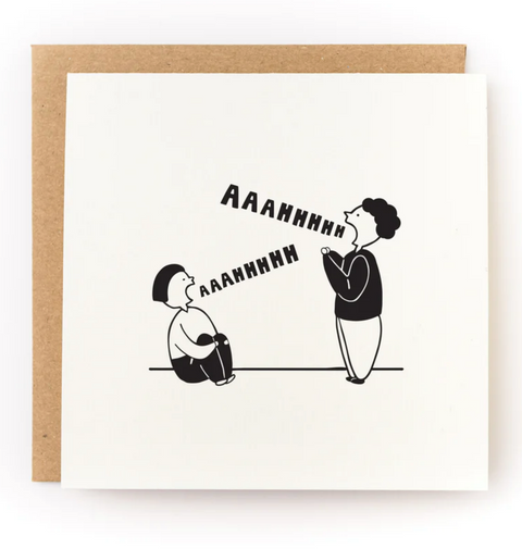 Scream into the Void Letterpress Card