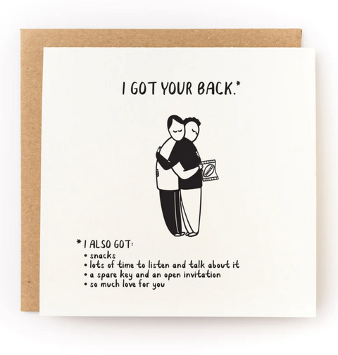 I Got Your Back Letterpress Card