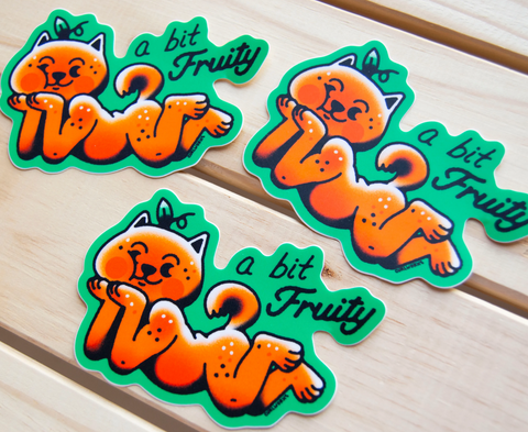 A Bit Fruity Vinyl Sticker