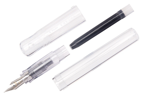 Pilot Kakuno Fountain Pen, Clear Barrel - Extra Fine Nib