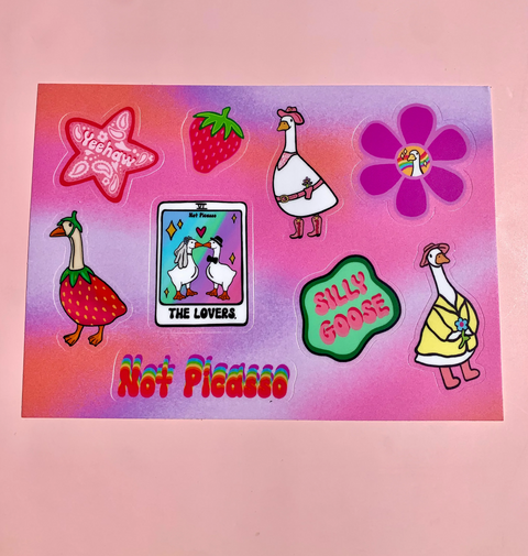 Silly Goose Sticker Sheet