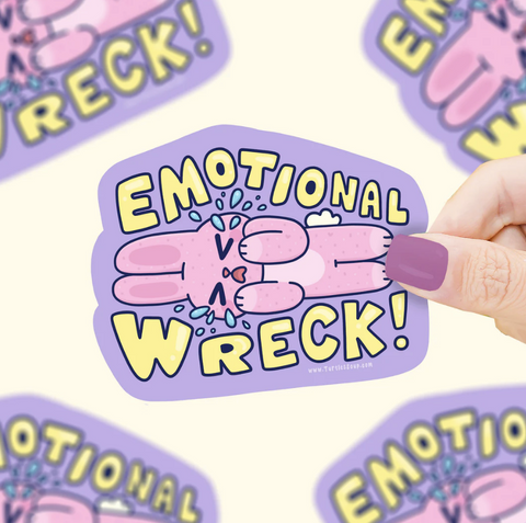 Emotional Wreck Bunny Vinyl Sticker