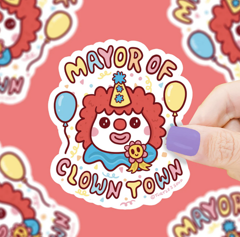 Mayor of Clown Town Vinyl Sticker